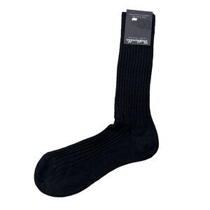 Pantherella Cotton Blend Rib Socks Black ( M )